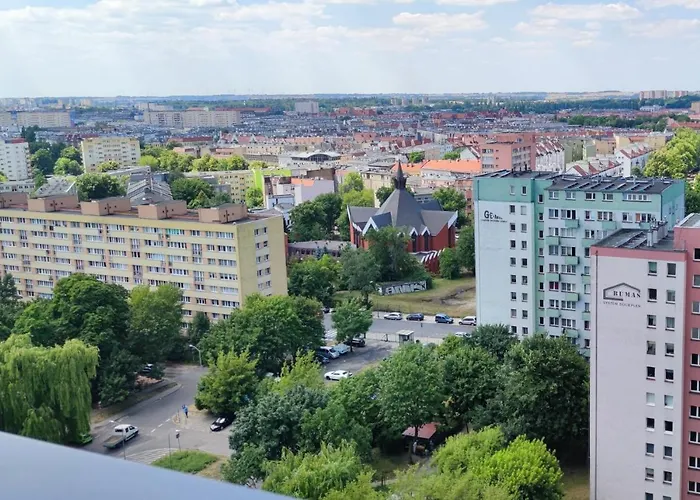 Aleda Hanza 14 Floor, Balkon * 슈체친